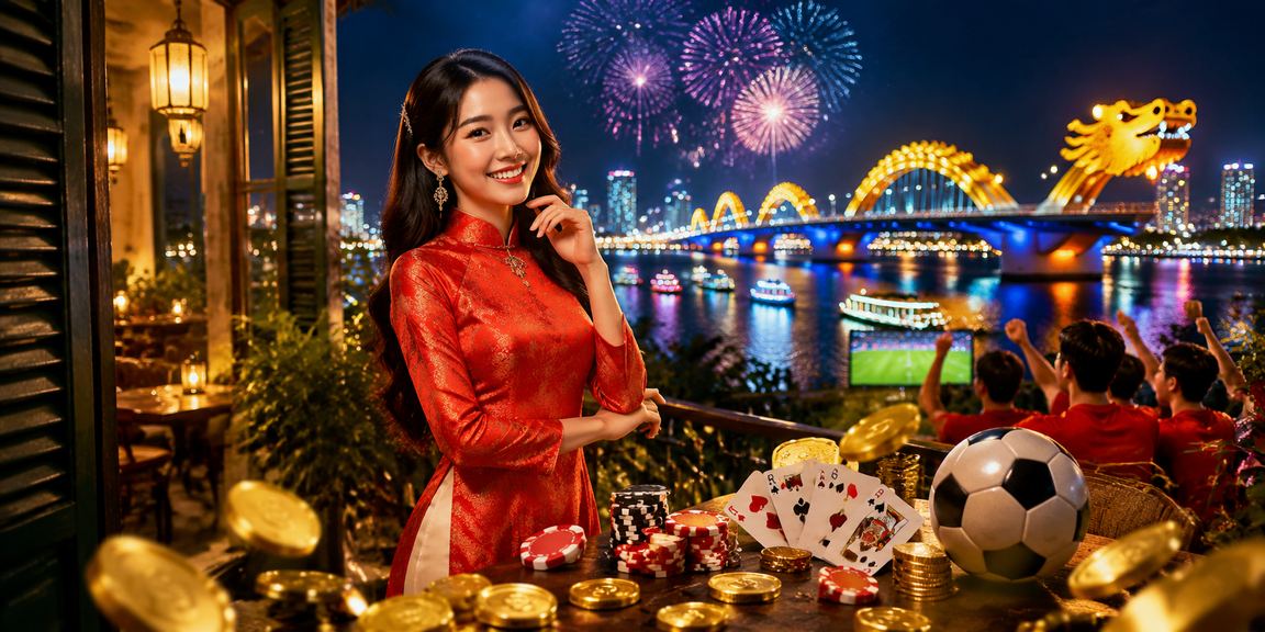 Người chơi bài tại Đà Nẵng trong trang phục áo dài truyền thống